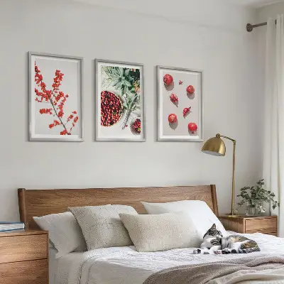 Zidna galerija minimalizam s motivom crvenih plodova biljaka