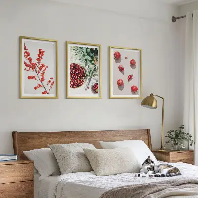 Zidna galerija minimalizam s motivom crvenih plodova biljaka
