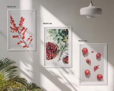Zidna galerija Crveni plodovi biljaka minimalizam