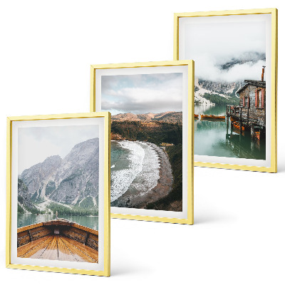 Zidna galerija Planine, jezero, brod, plaža, krajolik