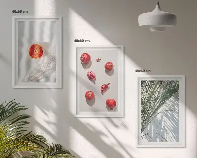 Blagdansko palmino voće set od 3 slike u okviru