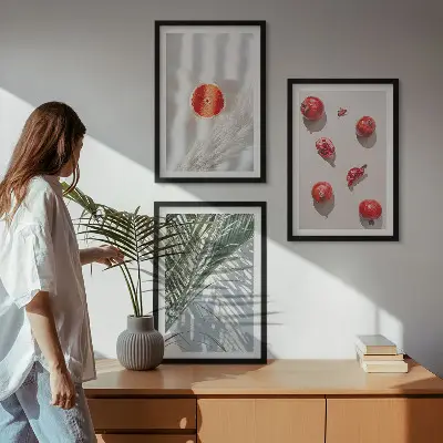 Blagdansko palmino voće set od 3 slike u okviru