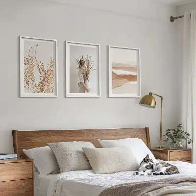 Triptih Rustikalni boho cvjetni motivi u okviru