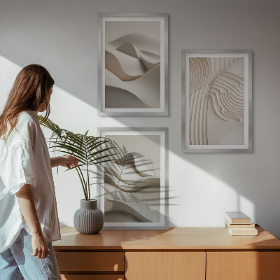 Zidna galerija Apstraktni bež valovi