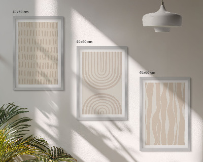 Zidna galerija Apstraktni bež uzorci