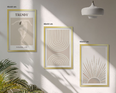 Triptih u okviru Pastelni boho apstraktni posteri