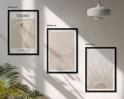 Triptih u okviru Pastelni boho apstraktni posteri