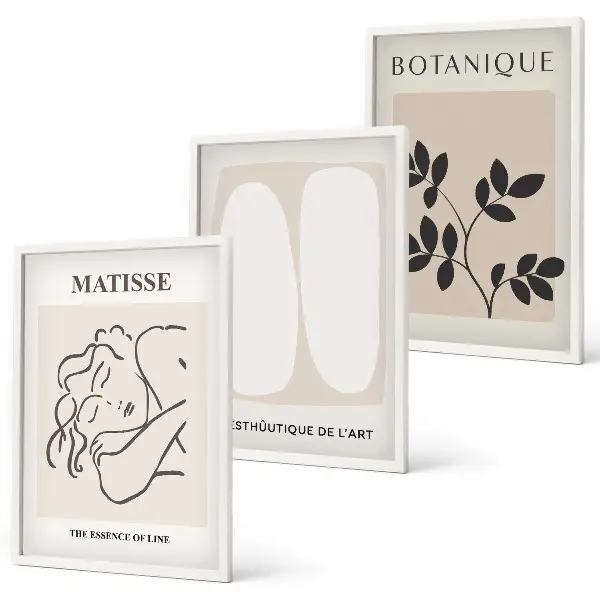 Zidna galerija elegantne botaničke slike u stilu Matissea