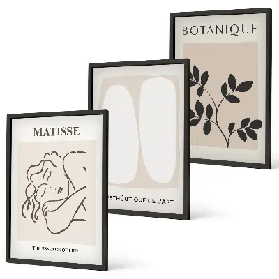 Zidna galerija elegantne botaničke slike u stilu Matissea