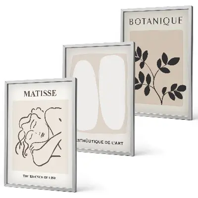 Zidna galerija elegantne botaničke slike u stilu Matissea