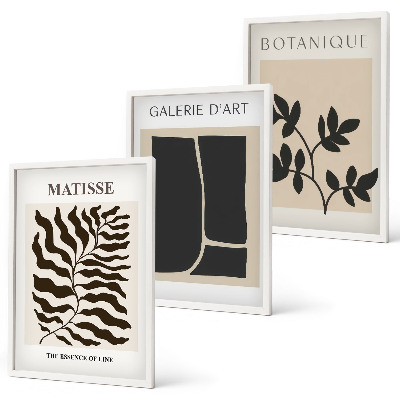 Set 3 slike u okviru Minimalistički biljni plakati