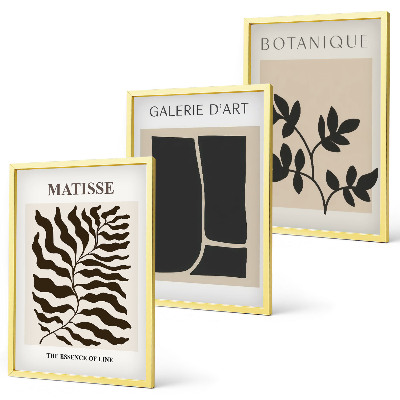 Set 3 slike u okviru Minimalistički biljni plakati