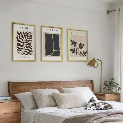 Minimalistički biljni plakati set od 3 slike u okviru