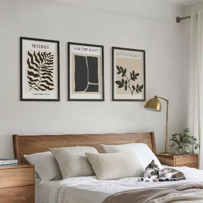 Minimalistički biljni plakati set od 3 slike u okviru