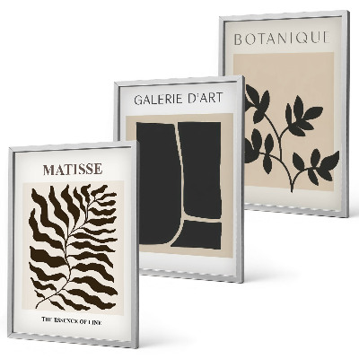 Set 3 slike u okviru Minimalistički biljni plakati