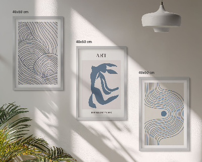 Zidna galerija Apstraktne plave linije