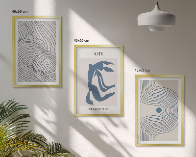 Zidna galerija Apstraktne plave linije