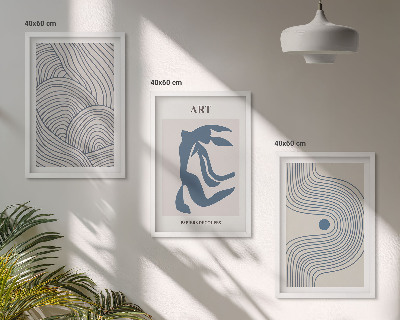 Zidna galerija Apstraktne plave linije