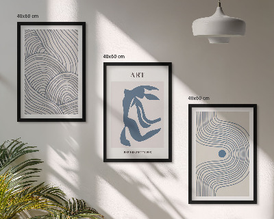 Zidna galerija Apstraktne plave linije