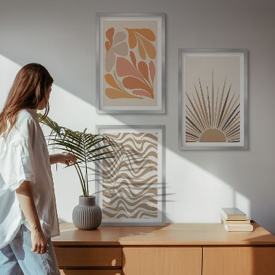 Zidna galerija Sun boho pastelni oblici