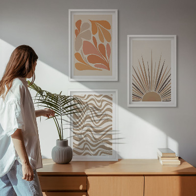 Zidna galerija Sun boho pastelni oblici