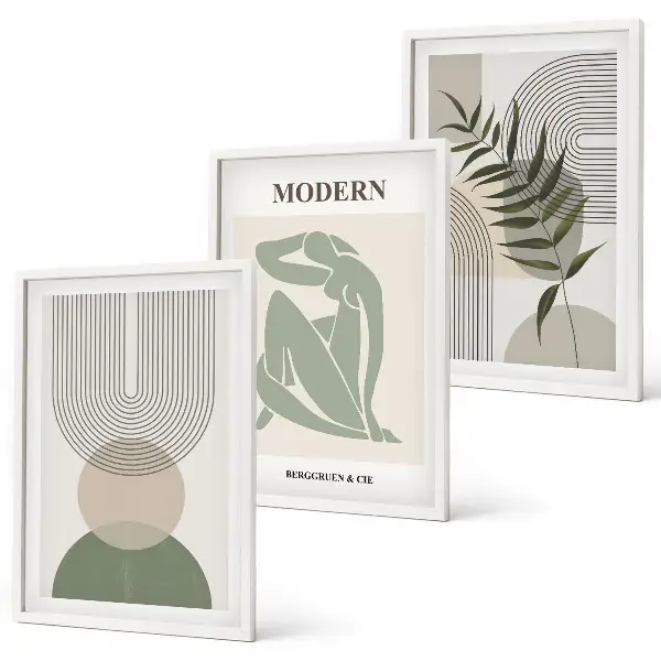 Set 3 slike s motivom biljaka u okviru