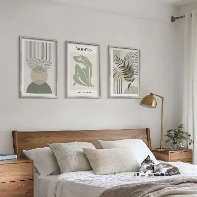 Set 3 slike s motivom biljaka u okviru
