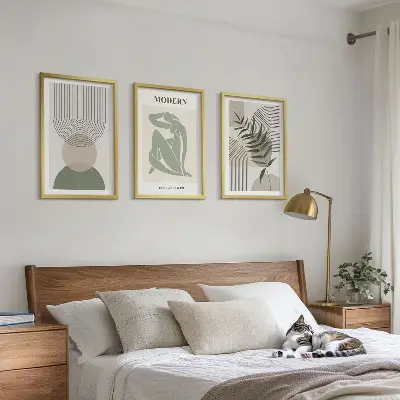 Set 3 slike s motivom biljaka u okviru