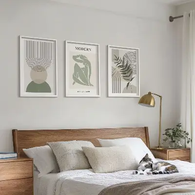 Set 3 slike s motivom biljaka u okviru