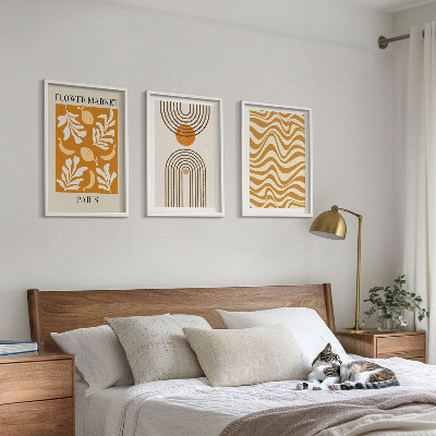 Set 3 slike u okviru Plakati s geometrijskim uzorcima biljaka