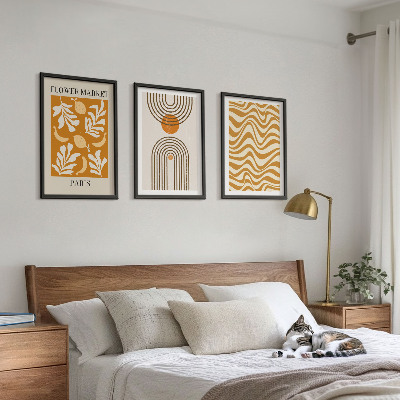 Set 3 slike u okviru Plakati s geometrijskim uzorcima biljaka