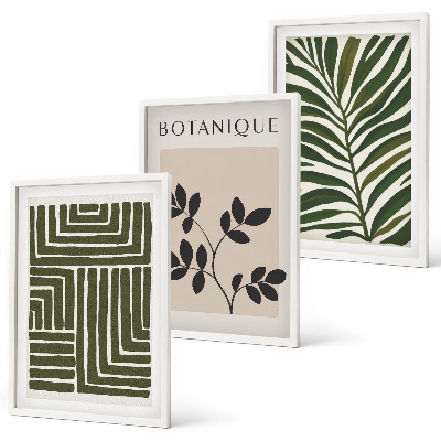 Set 3 slike u okviru Botanički boho minimalizam