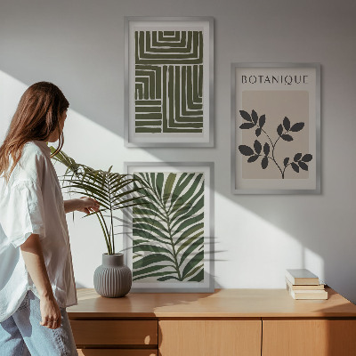 Set 3 slike u okviru Botanički boho minimalizam