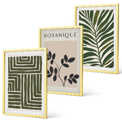 Set 3 slike u okviru Botanički boho minimalizam