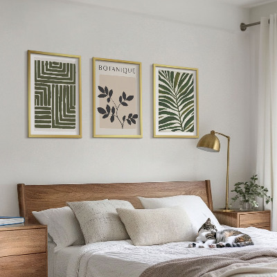 Set 3 slike u okviru Botanički boho minimalizam