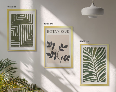 Set 3 slike u okviru Botanički boho minimalizam