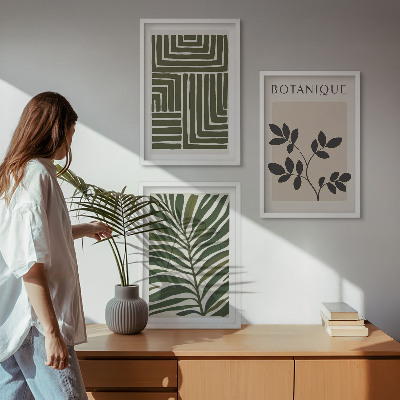 Set 3 slike u okviru Botanički boho minimalizam