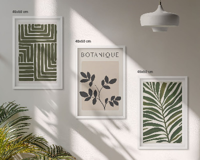Set 3 slike u okviru Botanički boho minimalizam
