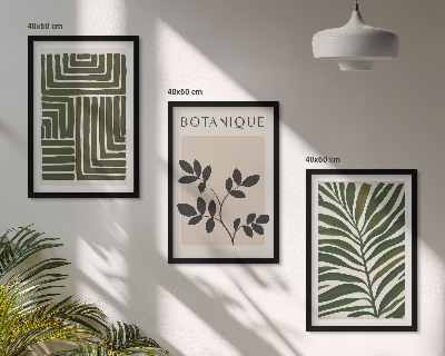 Set 3 slike u okviru Botanički boho minimalizam