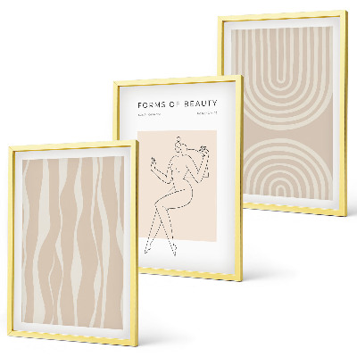 Set 3 slike u okviru Apstraktni boho ukrasi