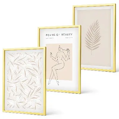 Zidna galerija minimalistički botanički motivi