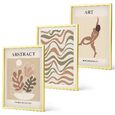 Triptih u okviru apstraktni boho uzorci Matisse
