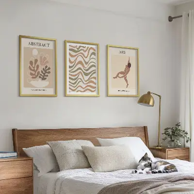 Triptih u okviru apstraktni boho uzorci Matisse
