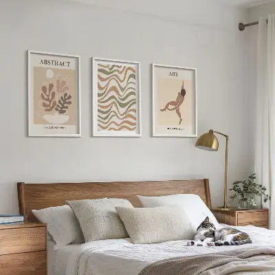 Triptih u okviru apstraktni boho uzorci Matisse
