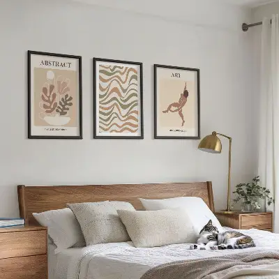 Triptih u okviru apstraktni boho uzorci Matisse