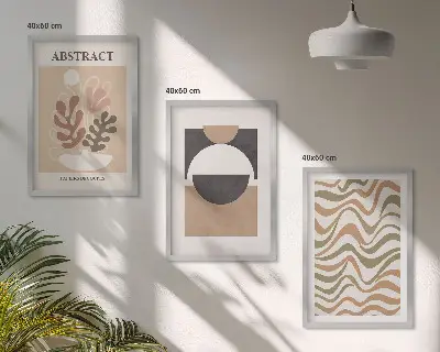 Zidna galerija apstraktni oblici i uzorci