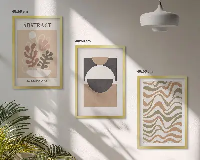 Zidna galerija apstraktni oblici i uzorci