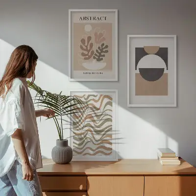 Zidna galerija apstraktni oblici i uzorci