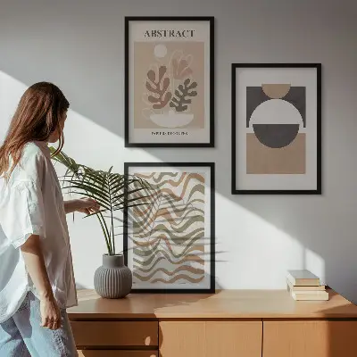 Zidna galerija apstraktni oblici i uzorci