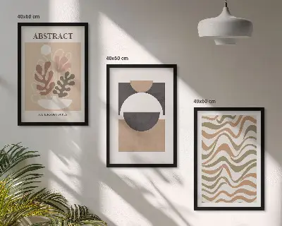 Zidna galerija apstraktni oblici i uzorci